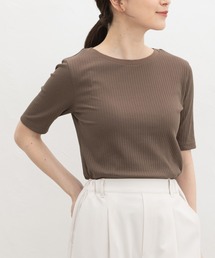 【UVカット】半袖ボートネックTシャツ