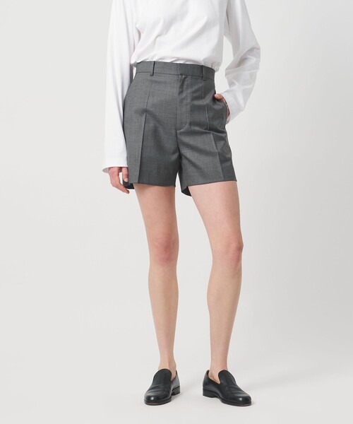 LOEFF(ロエフ)の「<LOEFF>トロピカルウール ショートパンツ(その他パンツ・レディース・グレー系/ネイビー・0/1)」の2枚目の写真