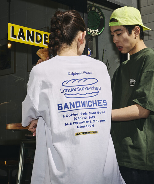 LIMITED LANDER SANDWICHES × FREAK’S STORE — футболка Lander Big Silhouette, бэкпринт
