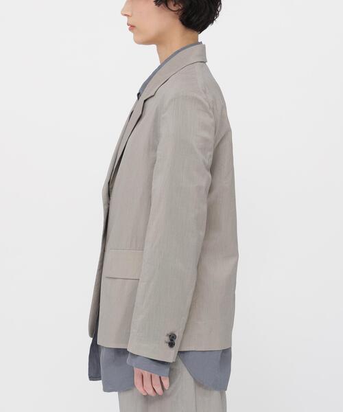 MARGARET HOWELL(マーガレットハウエル)の「FINE STRIPE COTTON SILK JACKET(テーラードジャケット・レディース・ブラック系その他/グレー系その他3・1)」の13枚目の写真