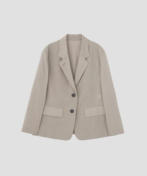 MARGARET HOWELL(マーガレットハウエル)の「FINE STRIPE COTTON SILK JACKET(テーラードジャケット・レディース・ブラック系その他/グレー系その他3・1)」の14枚目の写真