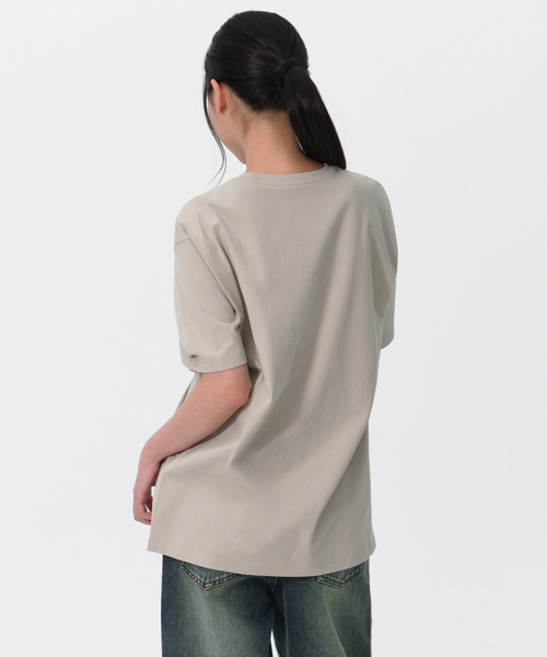 MUSINSA STANDARD WOMAN（ムシンサスタンダードウーマン）の「ウィメンズオーバーサイズクルーネックTシャツ[マッシュルーム]（Tシャツ/カットソー・レディース・その他・X-SMALL/SMALL/MEDIUM/LARGE）」の3枚目の写真