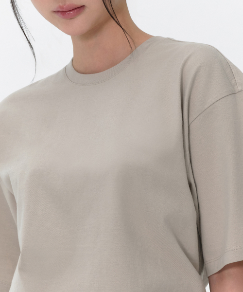 MUSINSA STANDARD WOMAN（ムシンサスタンダードウーマン）の「ウィメンズオーバーサイズクルーネックTシャツ[マッシュルーム]（Tシャツ/カットソー・レディース・その他・X-SMALL/SMALL/MEDIUM/LARGE）」の4枚目の写真