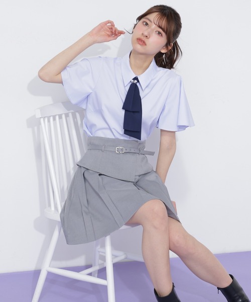 JILL by JILL STUART(ジルバイジルスチュアート)の「ウエストマークプリーツミニスカート(スカート・レディース・グレー/ブラウン・MEDIUM/SMALL)」の15枚目の写真