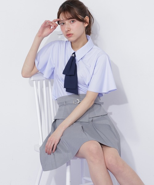 JILL by JILL STUART(ジルバイジルスチュアート)の「ウエストマークプリーツミニスカート(スカート・レディース・グレー/ブラウン・MEDIUM/SMALL)」の17枚目の写真