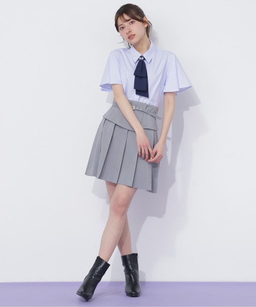 JILL by JILL STUART(ジルバイジルスチュアート)の「ウエストマークプリーツミニスカート(スカート・レディース・グレー/ブラウン・MEDIUM/SMALL)」の14枚目の写真