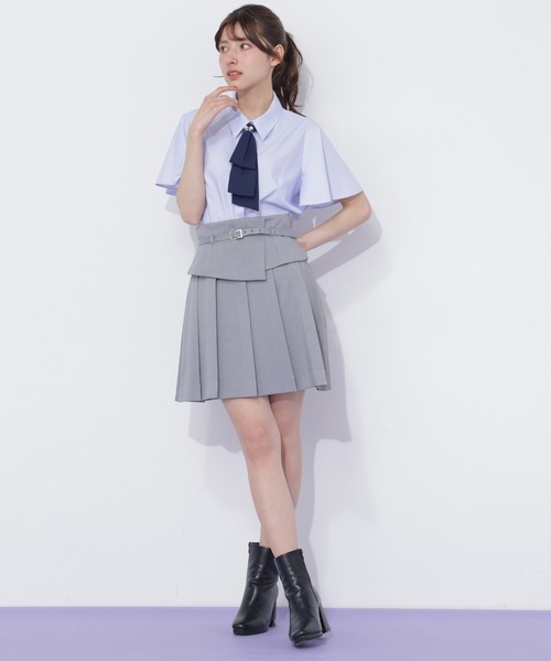 JILL by JILL STUART(ジルバイジルスチュアート)の「ウエストマークプリーツミニスカート(スカート・レディース・グレー/ブラウン・MEDIUM/SMALL)」の13枚目の写真