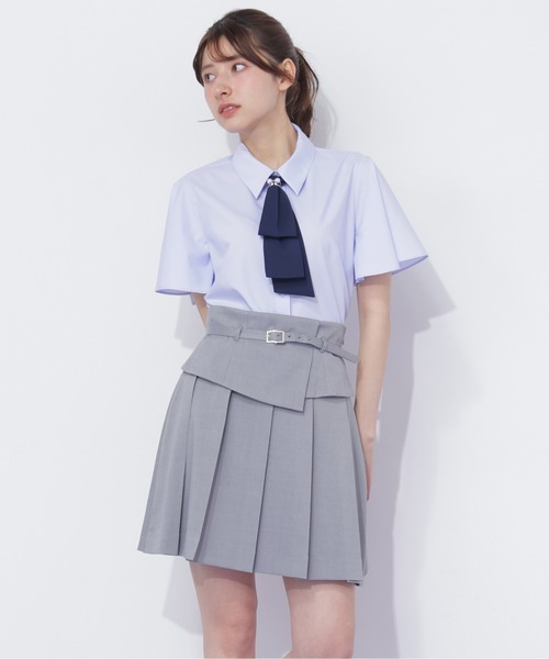 JILL by JILL STUART(ジルバイジルスチュアート)の「ウエストマークプリーツミニスカート(スカート・レディース・グレー/ブラウン・MEDIUM/SMALL)」の12枚目の写真