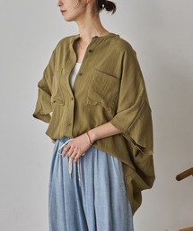 hunch（ハンチ）の「麻レーヨン ドルマンオーバーシャツ（シャツ/ブラウス）」