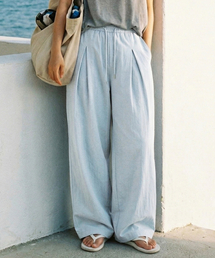 MOZMOZ（モズモズ）の「コンフォートサマー ワイドパンツ ブルー（その他パンツ）」