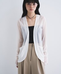 sheer jersey cardigan