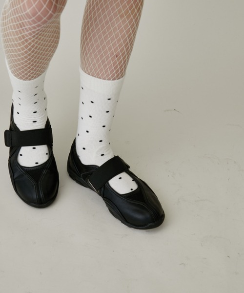 FUULLY STUDIO(フーリィーステューディオ)の「ベルクロバレエスニーカー(スニーカー・レディース・ブラック・SMALL/MEDIUM/LARGE)」の10枚目の写真