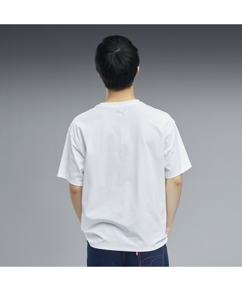 PUMA（プーマ）の「PUMA プーマ メンズ ムーズイン ネイチャー 半袖 グラフィック Tシャツ（Tシャツ/カットソー・メンズ・ブラック×レッド/ホワイト・SMALL/MEDIUM/LARGE/X-LARGE/XX-LARGE）」の9枚目の写真