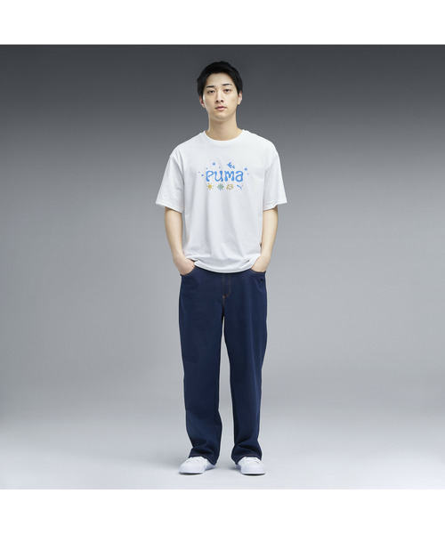 PUMA（プーマ）の「PUMA プーマ メンズ ムーズイン ネイチャー 半袖 グラフィック Tシャツ（Tシャツ/カットソー・メンズ・ブラック×レッド/ホワイト・SMALL/MEDIUM/LARGE/X-LARGE/XX-LARGE）」の8枚目の写真