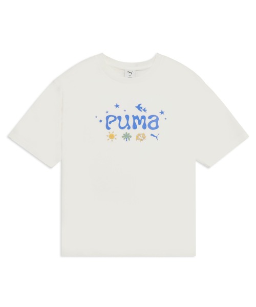 PUMA（プーマ）の「PUMA プーマ メンズ ムーズイン ネイチャー 半袖 グラフィック Tシャツ（Tシャツ/カットソー・メンズ・ブラック×レッド/ホワイト・SMALL/MEDIUM/LARGE/X-LARGE/XX-LARGE）」の2枚目の写真