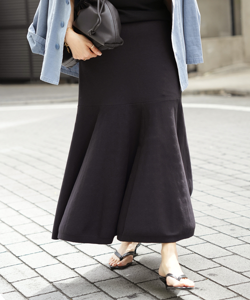 raspail(ラスパイユ)の「【Raspail/ラスパイユ】 Flared Skirt(スカート・レディース・ブラック/カーキ・FREE)」の7枚目の写真