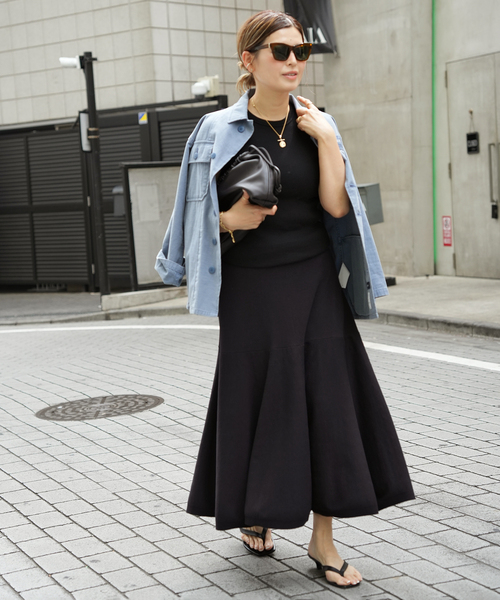 raspail(ラスパイユ)の「【Raspail/ラスパイユ】 Flared Skirt(スカート・レディース・ブラック/カーキ・FREE)」の6枚目の写真