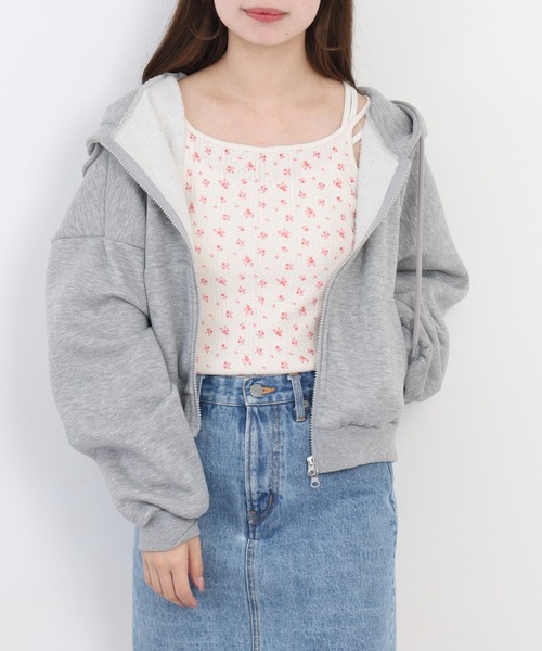 JEMORGAN(ジェーイーモーガン)の「JEMORGAN アイレットフライス花柄キャミソール(パック)(Tシャツ/カットソー・レディース・ブラック/ブルー/レッド・F)」の12枚目の写真