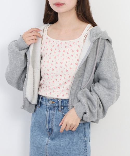 JEMORGAN(ジェーイーモーガン)の「JEMORGAN アイレットフライス花柄キャミソール(パック)(Tシャツ/カットソー・レディース・ブラック/ブルー/レッド・F)」の13枚目の写真