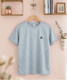 【DISNEY/ディズニー】胸ワンポイントキャラクター総柄DRYメッシュ半袖Tシャツ(吸水速乾)