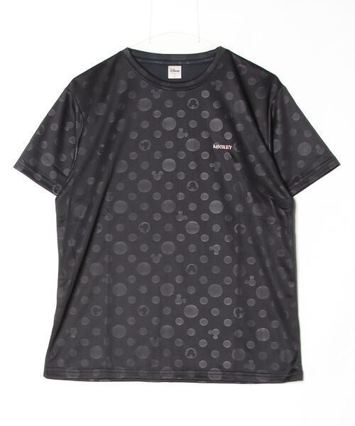 Disney(ディズニー)の「【DISNEY/ディズニー】胸ワンポイントキャラクター総柄DRYメッシュ半袖Tシャツ(吸水速乾)(Tシャツ/カットソー・レディース・ブラック/イエロー/杢グレー/サックスブルー・LARGE/MEDIUM)」の6枚目の写真