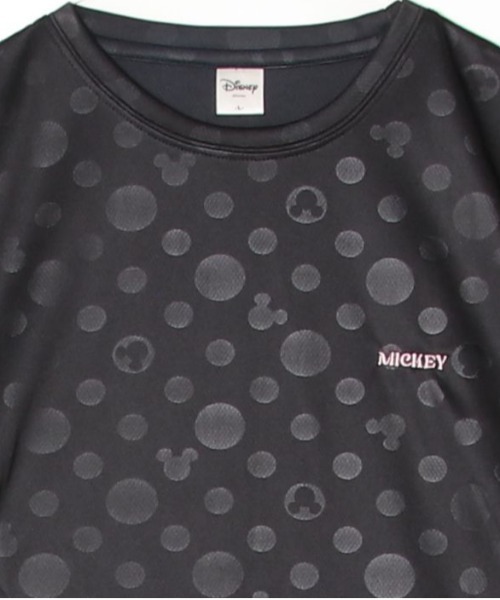 Disney(ディズニー)の「【DISNEY/ディズニー】胸ワンポイントキャラクター総柄DRYメッシュ半袖Tシャツ(吸水速乾)(Tシャツ/カットソー・レディース・ブラック/イエロー/杢グレー/サックスブルー・LARGE/MEDIUM)」の9枚目の写真