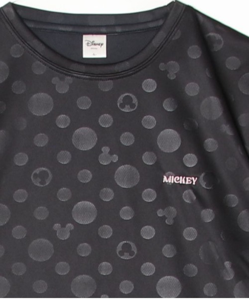 Disney(ディズニー)の「【DISNEY/ディズニー】胸ワンポイントキャラクター総柄DRYメッシュ半袖Tシャツ(吸水速乾)(Tシャツ/カットソー・レディース・ブラック/イエロー/杢グレー/サックスブルー・LARGE/MEDIUM)」の7枚目の写真