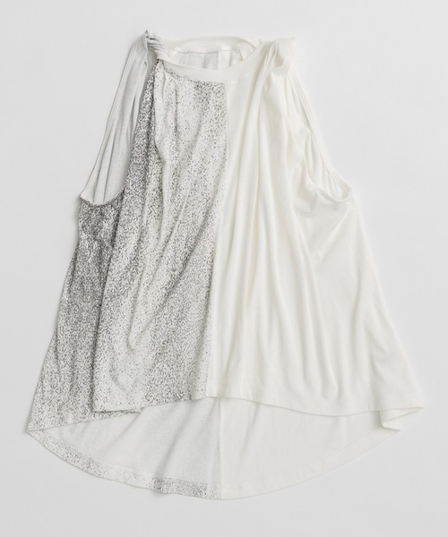 PRANK PROJECT（プランクプロジェクト）の「【2026Summer Pre-Order】ハーフプリントツイストトップ / Half Print Twist Top（Tシャツ/カットソー・レディース・ホワイト/ブラック・FREE）」の13枚目の写真