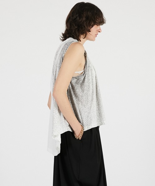 PRANK PROJECT（プランクプロジェクト）の「【2026Summer Pre-Order】ハーフプリントツイストトップ / Half Print Twist Top（Tシャツ/カットソー・レディース・ホワイト/ブラック・FREE）」の8枚目の写真