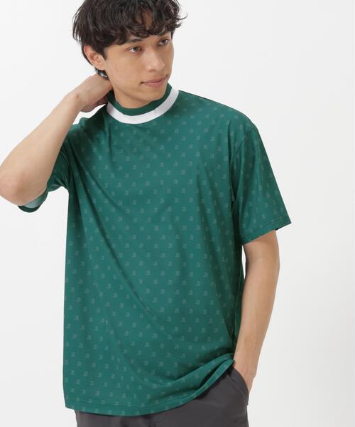 Jack Bunny!!(ジャックバニー)の「吸水速乾ロゴプリント半袖モックネックカットソー(Tシャツ/カットソー・メンズ・ネイビー/ホワイト/グリーン・X-LARGE/LARGE/MEDIUM)」の2枚目の写真