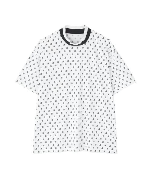 Jack Bunny!!(ジャックバニー)の「吸水速乾ロゴプリント半袖モックネックカットソー(Tシャツ/カットソー・メンズ・ネイビー/ホワイト/グリーン・X-LARGE/LARGE/MEDIUM)」の7枚目の写真