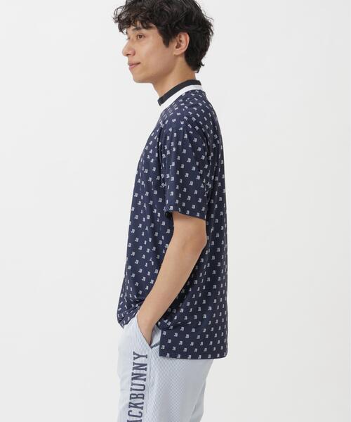 Jack Bunny!!(ジャックバニー)の「吸水速乾ロゴプリント半袖モックネックカットソー(Tシャツ/カットソー・メンズ・ネイビー/ホワイト/グリーン・X-LARGE/LARGE/MEDIUM)」の13枚目の写真