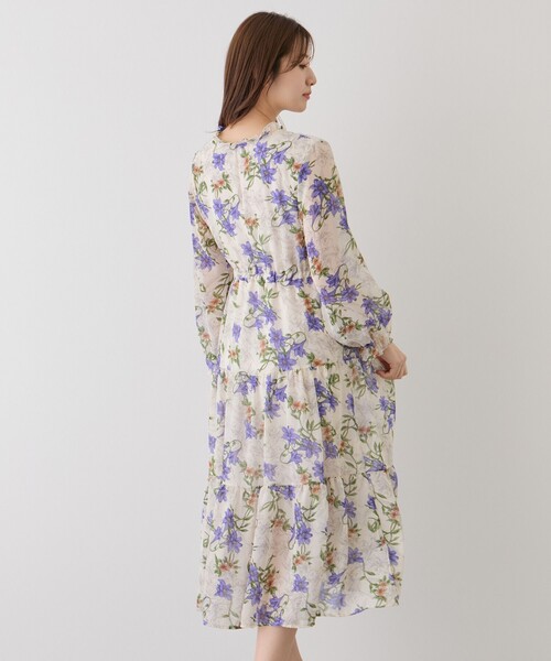 Jayro(ジャイロ)の「フリルネック花柄ワンピース(ワンピース・レディース・ホワイト系その他2・FREE)」の8枚目の写真