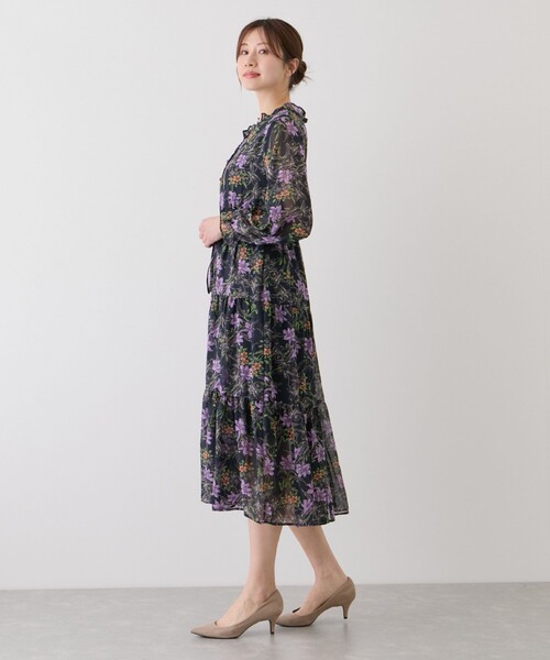 Jayro(ジャイロ)の「フリルネック花柄ワンピース(ワンピース・レディース・ホワイト系その他2・FREE)」の10枚目の写真