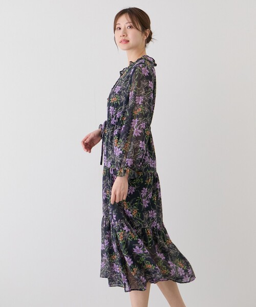 Jayro(ジャイロ)の「フリルネック花柄ワンピース(ワンピース・レディース・ホワイト系その他2・FREE)」の14枚目の写真