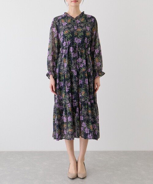 Jayro(ジャイロ)の「フリルネック花柄ワンピース(ワンピース・レディース・ホワイト系その他2・FREE)」の20枚目の写真