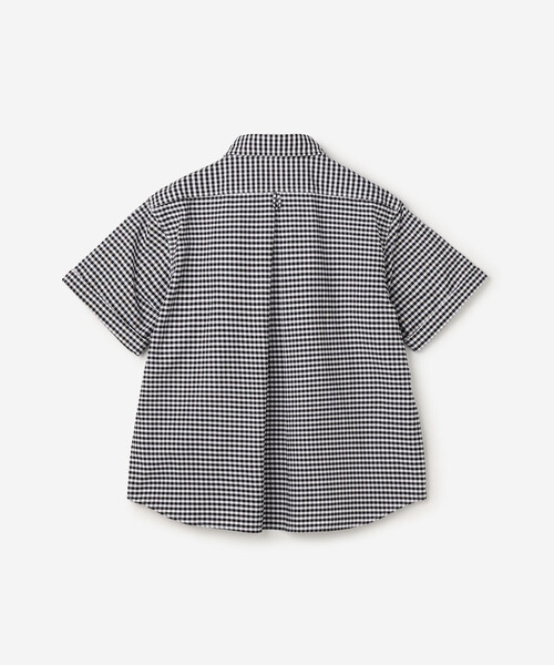 DANTON(ダントン)の「DANTON | オックスフォード 丸襟半袖プルオーバーシャツ PLAID WOMEN(シャツ/ブラウス・レディース・ブラック系その他・34/36/38)」の7枚目の写真