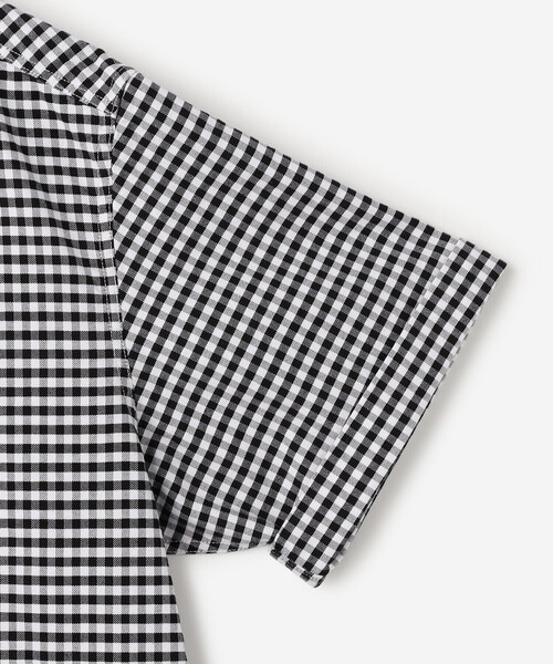 DANTON(ダントン)の「DANTON | オックスフォード 丸襟半袖プルオーバーシャツ PLAID WOMEN(シャツ/ブラウス・レディース・ブラック系その他・34/36/38)」の9枚目の写真