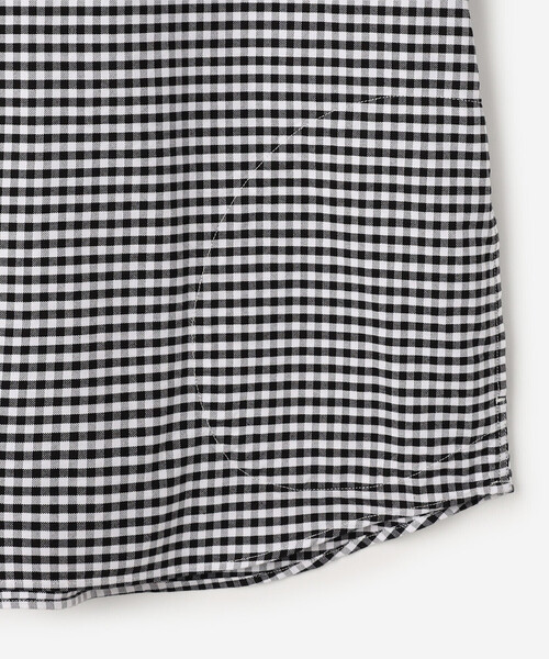 DANTON(ダントン)の「DANTON | オックスフォード 丸襟半袖プルオーバーシャツ PLAID WOMEN(シャツ/ブラウス・レディース・ブラック系その他・34/36/38)」の10枚目の写真