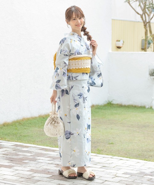 Honeys（ハニーズ）の「浴衣巾着（ワンハンドル）（和装小物・レディース・アイボリー系2/ネイビー/アイボリー系1/ブラック系1/ライトグレー・FREE）」の7枚目の写真