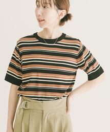 ITEMS URBANRESEARCH | マルチボーダー半袖ニット(ニット/セーター)