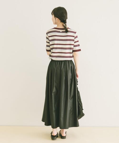 ITEMS URBANRESEARCH(アイテムズ アーバンリサーチ)の「マルチボーダー半袖ニット(ニット/セーター・レディース・ブラウン/ネイビー/ホワイト・FREE)」の12枚目の写真