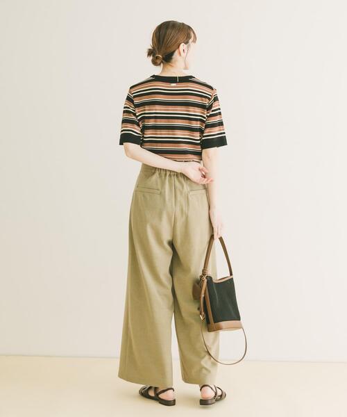 ITEMS URBANRESEARCH(アイテムズ アーバンリサーチ)の「マルチボーダー半袖ニット(ニット/セーター・レディース・ブラウン/ネイビー/ホワイト・FREE)」の20枚目の写真