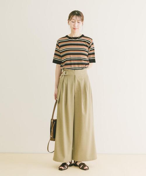 ITEMS URBANRESEARCH(アイテムズ アーバンリサーチ)の「マルチボーダー半袖ニット(ニット/セーター・レディース・ブラウン/ネイビー/ホワイト・FREE)」の22枚目の写真