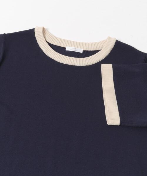 ITEMS URBANRESEARCH(アイテムズ アーバンリサーチ)の「マルチボーダー半袖ニット(ニット/セーター・レディース・ブラウン/ネイビー/ホワイト・FREE)」の6枚目の写真