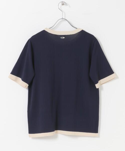 ITEMS URBANRESEARCH(アイテムズ アーバンリサーチ)の「マルチボーダー半袖ニット(ニット/セーター・レディース・ブラウン/ネイビー/ホワイト・FREE)」の7枚目の写真