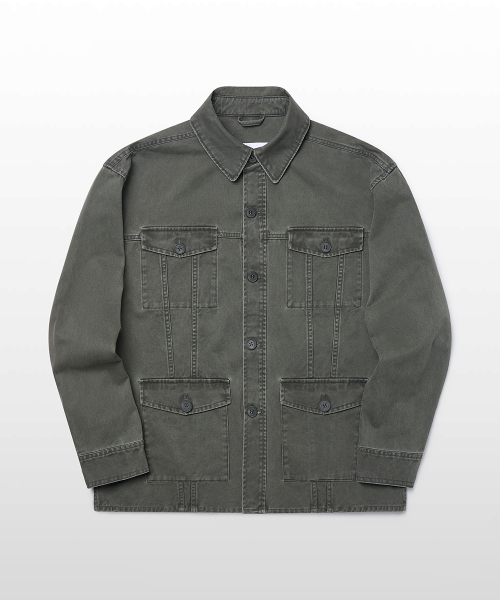 WEST GRAND BOULEVARD(ウエストグランドブルバード)の「クーパーウォッシュドコットンチョアジャケット WASHED KHAKI(ミリタリージャケット・メンズ・その他・MEDIUM/LARGE/X-LARGE)」の2枚目の写真