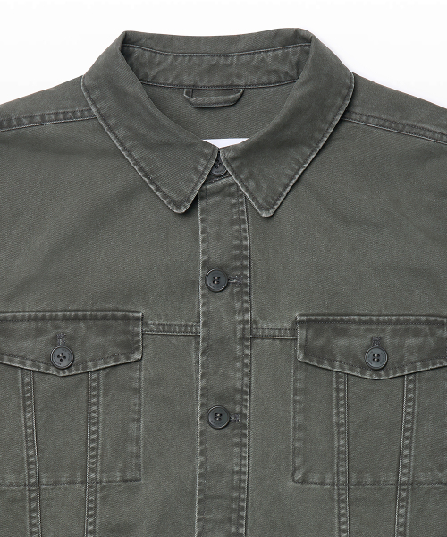 WEST GRAND BOULEVARD(ウエストグランドブルバード)の「クーパーウォッシュドコットンチョアジャケット WASHED KHAKI(ミリタリージャケット・メンズ・その他・MEDIUM/LARGE/X-LARGE)」の4枚目の写真