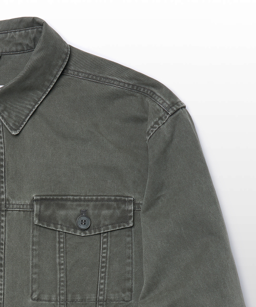 WEST GRAND BOULEVARD(ウエストグランドブルバード)の「クーパーウォッシュドコットンチョアジャケット WASHED KHAKI(ミリタリージャケット・メンズ・その他・MEDIUM/LARGE/X-LARGE)」の5枚目の写真
