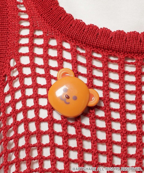 WIGGLE WIGGLE（ウィグルウィグル）の「【wiggle wiggle(ウィグルウィグル)】コラボ レイヤードメッシュワンピース（ワンピース・レディース・ブラック/レッド・FREE）」の21枚目の写真